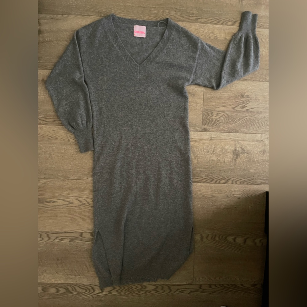 Crush cashmere dress